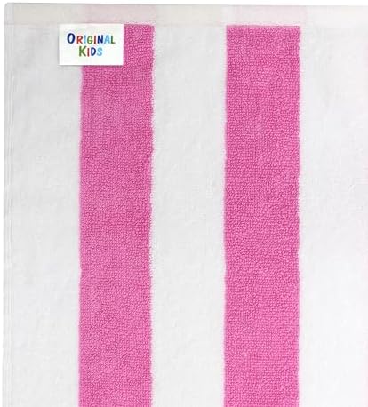Original Kids Hooded Bath Towel Wrap - 30x60 Cabana Stripe Pink