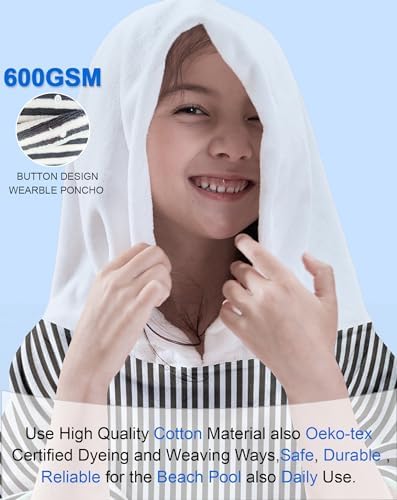 VOOVA MOVAS Hooded Beach Towel for Big Kids