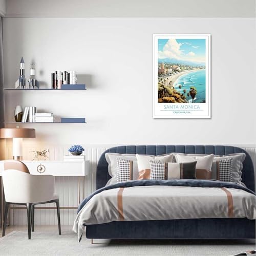 Santa Monica Coast Poster 24x36in Unframed