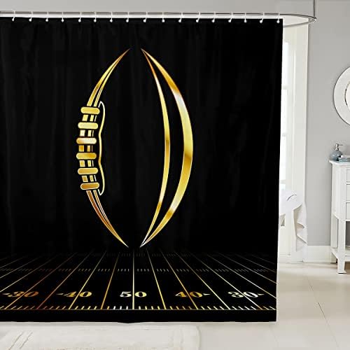 Feelyou Kids Football Shower Curtain Set 72x78