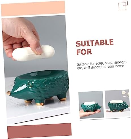 GLEAVI Cartoon Ceramic Hedgehog Soap Holder