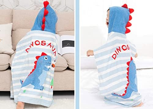 Kids Hooded Beach Towel Poncho with Animal Pattern