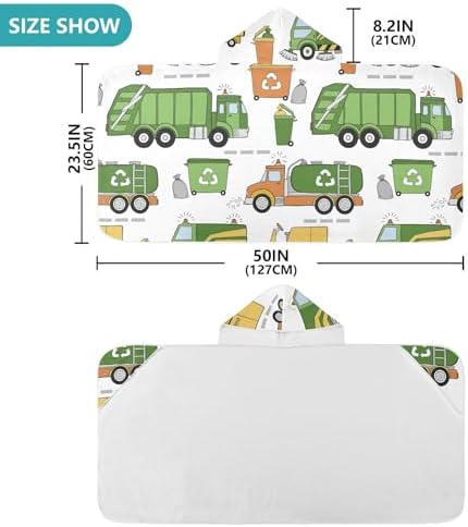 Kids Beach Towel with Hood Fun Animal Design