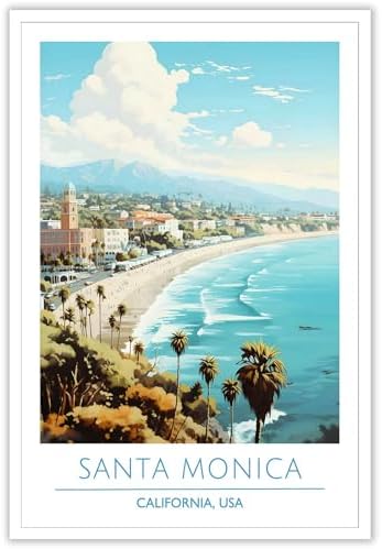 Santa Monica Coast Poster 24x36in Unframed