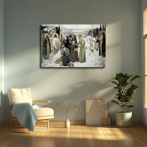 Holy Rus By Mikhail Nesterov Framed Poster 20x30inch Wall Art