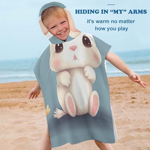 Kids Cute Bunny Hooded Bath Towel