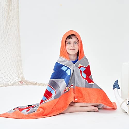 Bavilk Kids Hooded Bath Towel 30x50 Inch Ultra Absorbent