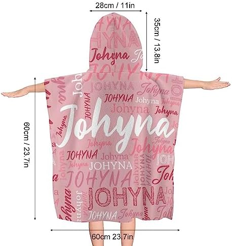 Custom Kids Hooded Towel with Name Personalized