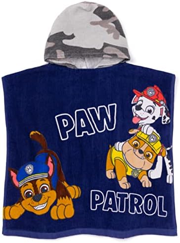 Paw Patrol Beach Bath Towel Poncho for Boys