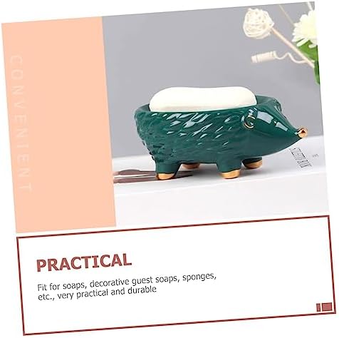GLEAVI Cartoon Ceramic Hedgehog Soap Holder
