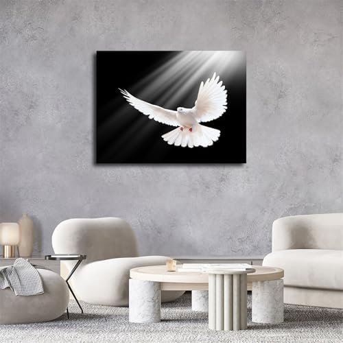 White Dove Holy Spirit Canvas Wall Art Poster Print