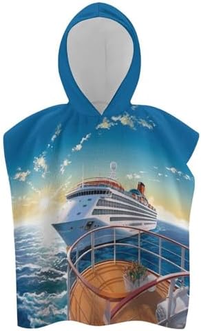 Kids Bath Towel with Hood for Summer and Beach
