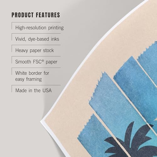 Lantern Press 8x12 Art Print Los Angeles Palm Tree