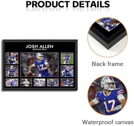 Black Framed Josh Allen Rugby Star Signed Poster