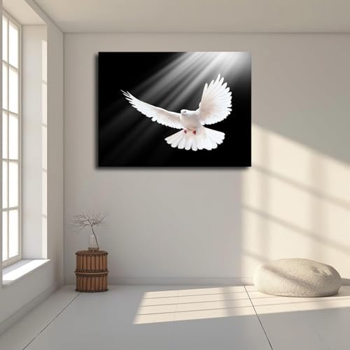 White Dove Holy Spirit Canvas Wall Art Poster Print