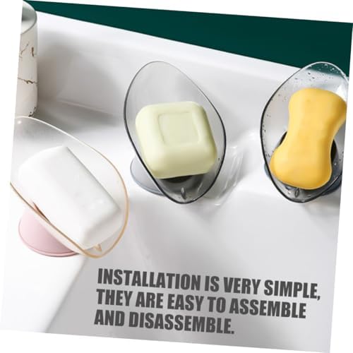 GLEAVI Leaf Shape Soap Holder 2Pcs Creative Storage Container for Bathroom