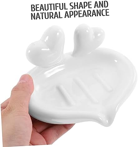 PRETYZOOM Ceramic Soap Holder with Drainage Drainage Soap Dish for Bathroom