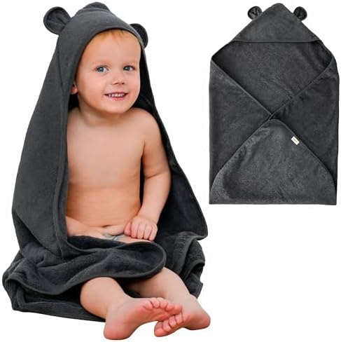 Organic Cotton Toddler Towel Poncho for Boys Girls 0-5T