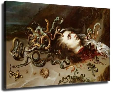 Head of Medusa Poster Canvas Wall Art Print Framed 12x18inch