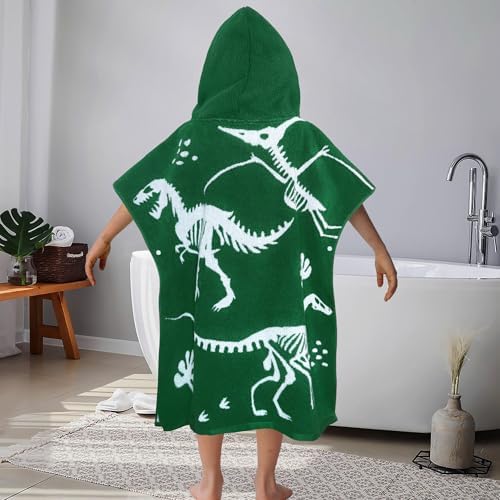 VOOVA MOVAS Dinosaur Hooded Towel for Kids 4-8 Years