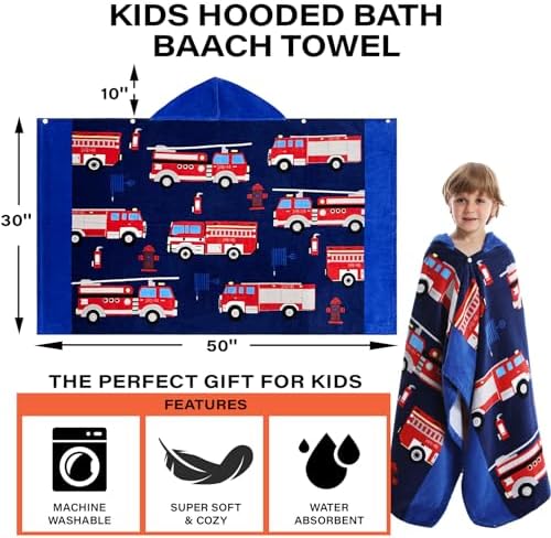Bavilk Kids Hooded Bath Towel 30x50