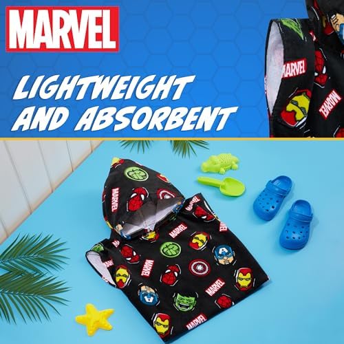 Marvel Hooded Bath Towel for Kids 6-9 Years