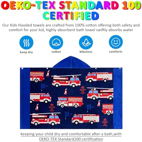 Bavilk Kids Hooded Bath Towel 30x50