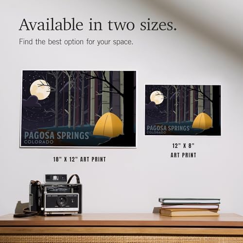 Lantern Press 8x12 Art Print Pagosa Springs Camping by Cliffside Pop Sky
