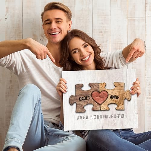 Personal-Prints Love Puzzle Customized Romantic Canvas Art Gift
