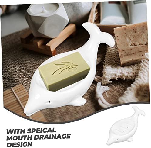 Ciieeo Ceramic Dolphin Soap Dish for Kids
