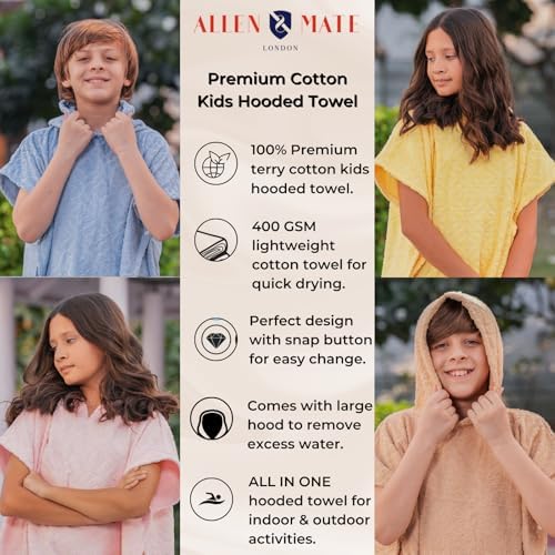 Allen Mate 100 Cotton Hooded Towel for Kids