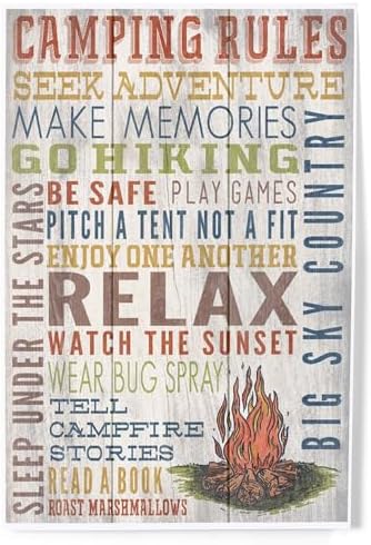 Lantern Press 8x12 Art Print Big Sky Country Montana Rustic Typography