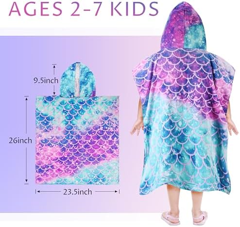 Tirrinia Mermaid Hooded Towel for Kids