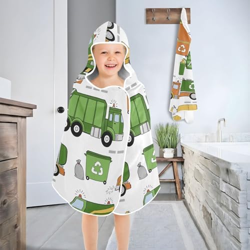 Kids Beach Towel with Hood Fun Animal Design