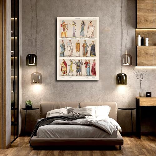 Antiquity And Middle Ages Clothing Poster Canvas HD Wall Art
