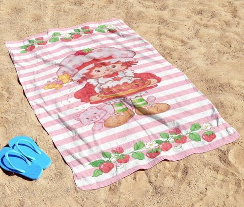 Jay Franco Strawberry Shortcake Bath Towel - 28 x 58 Inches 100 Cotton