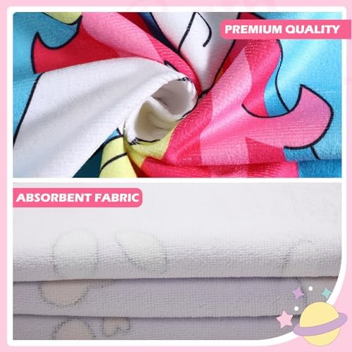 Oudain 6 Pcs Hooded Bath Towels for Kids 1