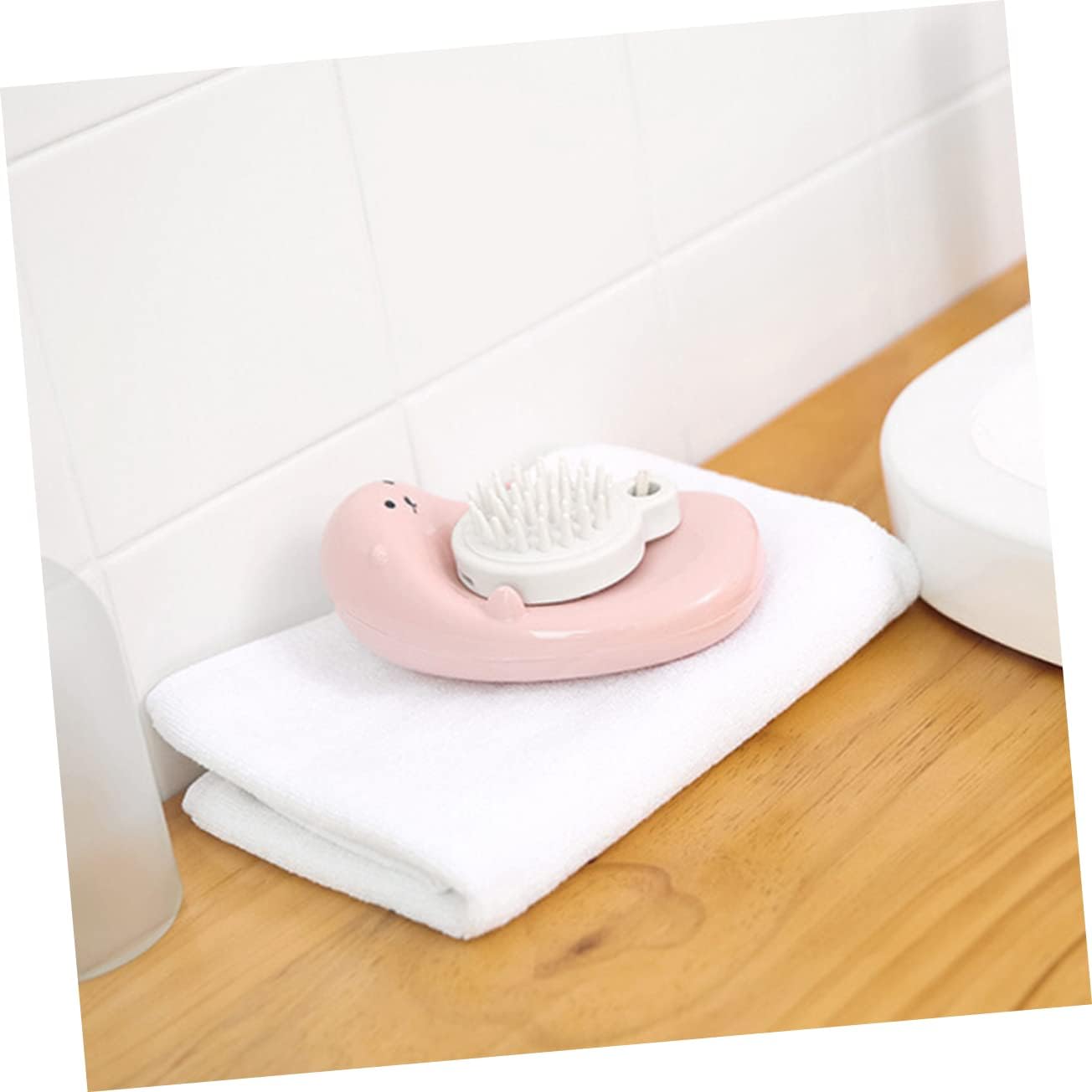 Ciieeo Round Cartoon Soap Holder for Kids Bathroom