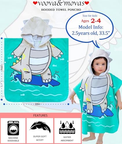 VOOVA MOVAS Toddler Poncho Towel with Hood