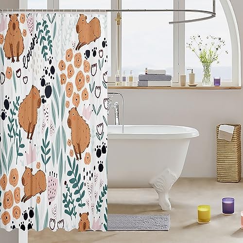 Feelyou Capybara Bath Curtain Set for Kids