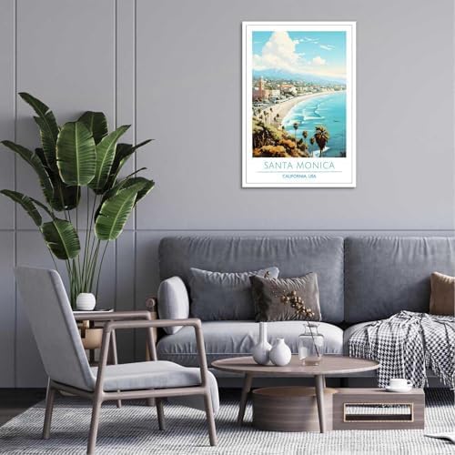 Santa Monica Coast Poster 24x36in Unframed