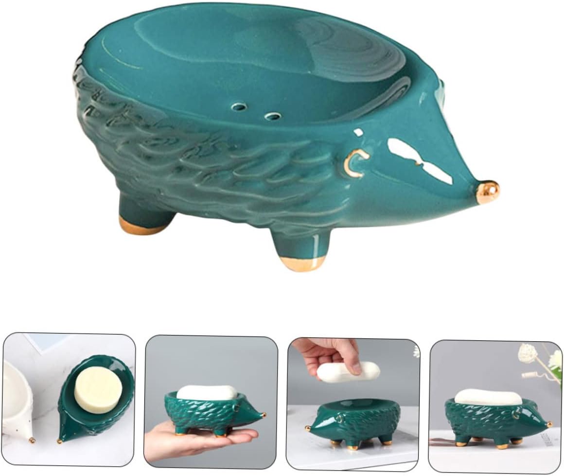 Cabilock Cartoon Ceramic Soap Holder with Drainage