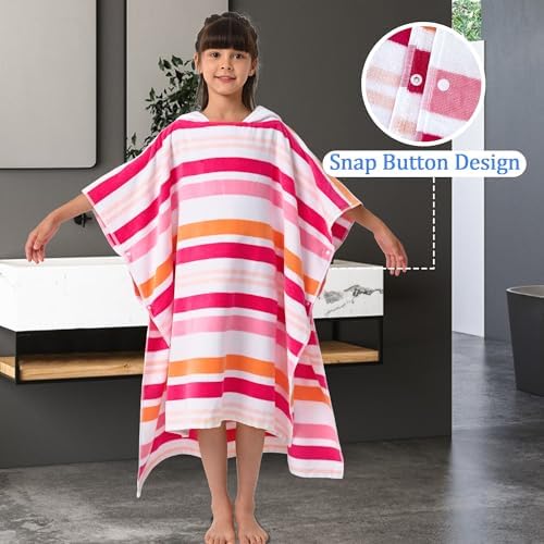 VOOVA MOVAS Hooded Poncho Towel for Teens 8-16 Years