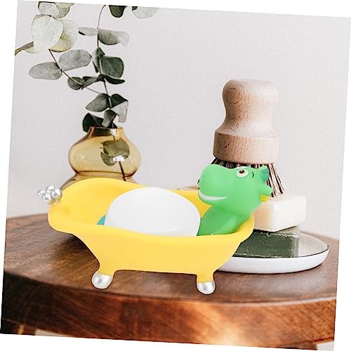 Luxshiny Cartoon Dinosaur Soap Holder with Drain for Bathroom