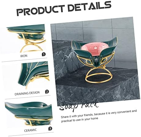 GLEAVI Multi Functional Ceramic Soap Holder Mermaid Tail