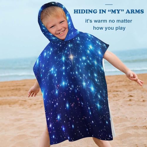 Galaxy Stars Kids Hooded Bath Towel