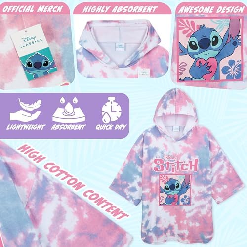 Disney Stitch Hooded Bath Towel for Kids