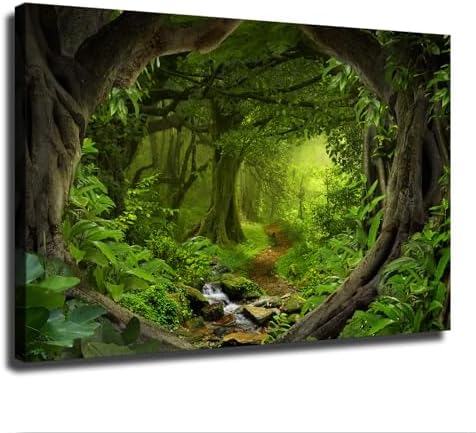 Beautiful Magical Fairy Forest Landscape Poster Canvas Wall Art