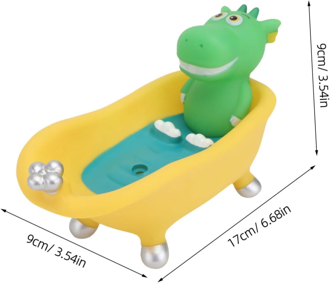 PRETYZOOM Cartoon Dinosaur Soap Holder with Drainage System