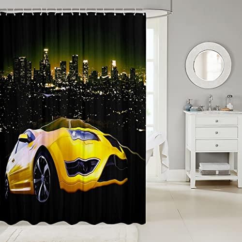 Erosebridal Racing Car Bath Curtain 72x84